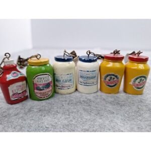 Boston Warehouse Tablecloth Weights Set Of 6 Condiments Picnic BBQ Themed